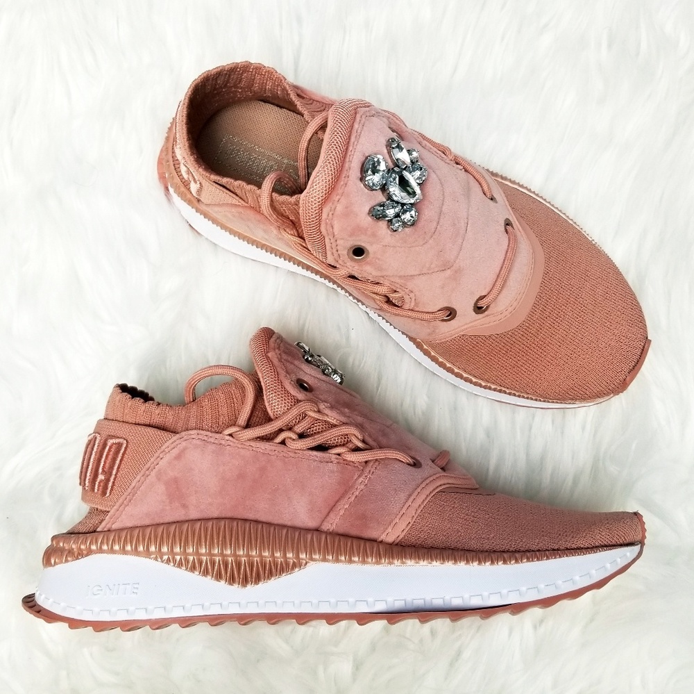 Puma | Pink Tsugi Shinsei Velour Shoes NWOT